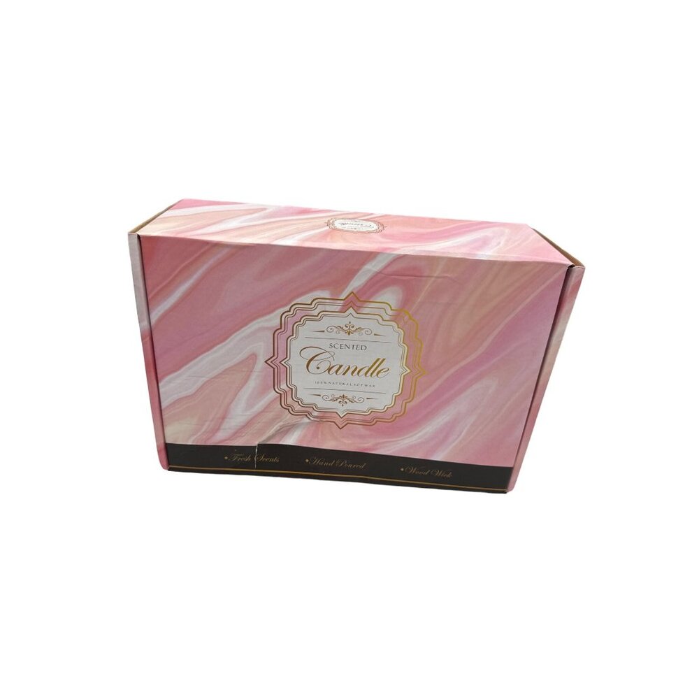 Scented 100% natural soy wax hand poured fresh scented candles gift box SKU 3541
